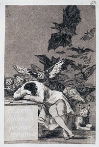 Der Schlaf der Vernunft gebiert Ungeheuer. Capricho Nr. 43