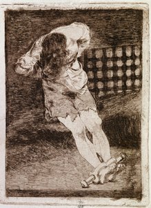 Die Einkerkerung eines Schuldigen erfordert keine Folter (Gravur) von Francisco de Goya