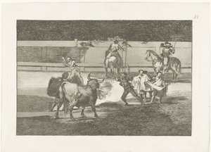 Torero mit brennenden Banderillas von Francisco de Goya