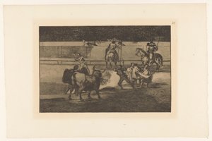 Torero mit brennenden Banderillas von Francisco de Goya