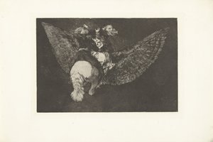 Fliegende Torheit von Francisco de Goya