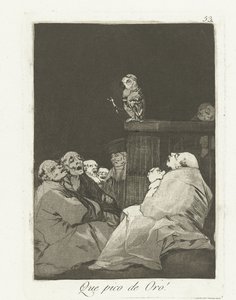 Was für ein goldener Schnabel! (Los Caprichos) von Francisco de Goya