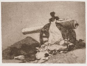 Welch Mut! aus der Serie Los desastres de la guerra von Francisco de Goya