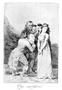 Was für ein Opfer!, 1799 von Francisco de Goya