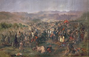 Schlacht bei Las Navas de Tolosa, in der die Könige von Kastilien die Almohaden 1212 besiegen von Francisco de Paula van Halen