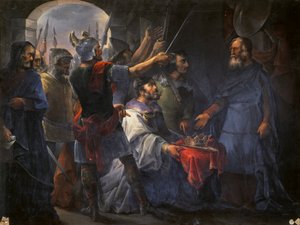 Wahl von Wamba zum König, 1843 von Francisco de Paula van Halen