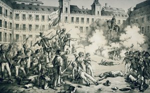 Spanische Revolution von 1854 (Lithographie) von Francisco de Paula van Halen