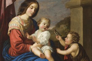 Madonna mit Kind und dem kleinen Johannes, 1658 (Detail)