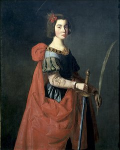 Heilige Katharina von Alexandria. Ca. 1636 von Francisco de Zurbaran