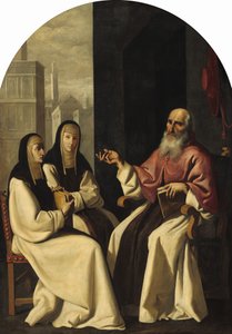 Heiliger Hieronymus mit der heiligen Paula und der heiligen Eustochium