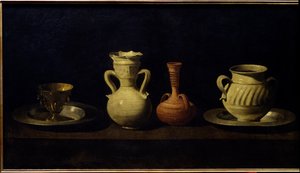 Stillleben, Tassen und Vasen von Francisco de Zurbaran