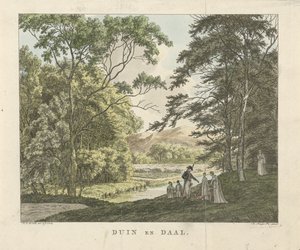 Spaziergänger bei der Landvilla Duin en Daal