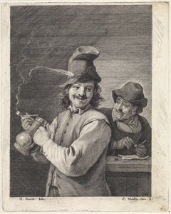 Bauer mit Krug und Pfeife von Franciscus van der Steen