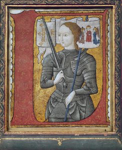 Historiierte Initiale darstellend Jeanne d