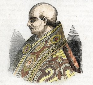 Mittelalter: Darstellung von Papst Urban IV. (1261-1264) von Franco Mistrali
