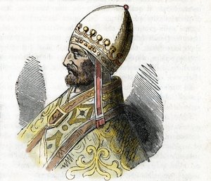Porträt von Papst Adrian IV. aus 