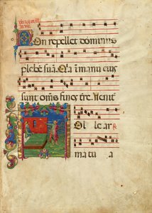 Blatt aus einem Antiphonar von Franco dei Russi
