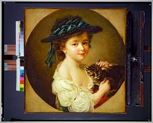 Mädchen mit Katze