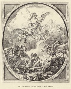 Die Geburt Christi wird den Hirten verkündet von Francois (after) Boucher