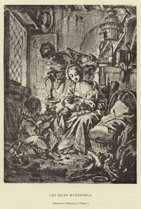 Die mütterliche Fürsorge von Francois (after) Boucher