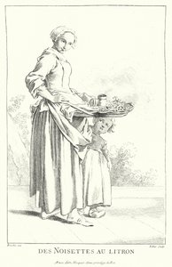 Nussverkäufer (Gravur) von Francois (after) Boucher