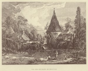 Ansicht der Umgebung von Beauvais (Gravur) von Francois (after) Boucher