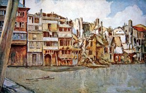 Schlacht von Verdun: Blick auf die Maas bei Verdun von Francois (after) Flameng