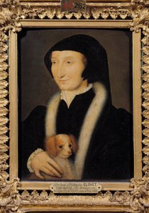 Porträt von Margarita von Angoulême (1492-1549), Königin von Navarra, Schwester von Franz I. Gemälde zugeschrieben an Francois Clouet (1515-1572). 16. Jahrhundert. Chantilly, Museum Conde von Francois (attr. to) Clouet