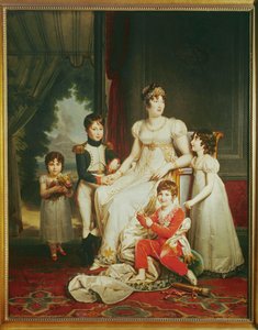 Caroline Bonaparte, Schwester von Napoleon, Königin von Neapel mit ihren Kindern