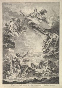 Neptun beruhigt den Sturm, 18. Jahrhundert von Francois Antoine Aveline