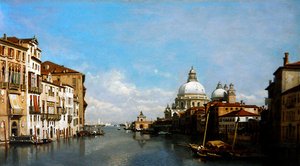 Blick auf den Canal Grande von der Akademiebrücke von Francois Antoine Bossuet