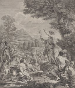 Johannes der Täufer predigt zu einer Menge, ca. 1729 von Francois Bernard Lepicie