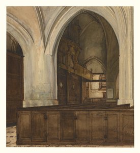 Inneres der Abtei von Aramont von François Bonvin