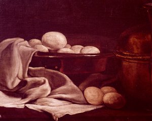 Stillleben mit Brie-Käse, Detail von François Bonvin