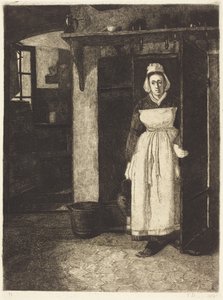 Die Kellertür (Der Kellerausgang) von François Bonvin