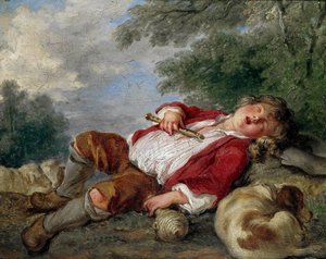 Der schlafende Schäfer, ca. 1750 von François Boucher