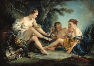 Die Ruhe der Nymphen nach der Jagd, genannt Die Rückkehr der Jagd von Diana von François Boucher
