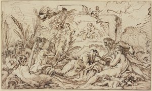 Nymphen und Flussgötter von François Boucher