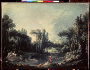 Landschaft mit einem Teich