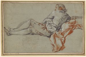 Liegende männliche Figur von François Boucher