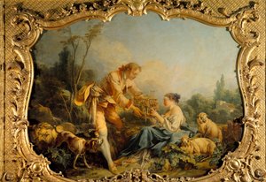 Die gefällige pastorale Szene (Francois Boucher) von François Boucher