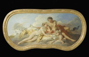 Venus und Merkur unterweisen Amor von François Boucher