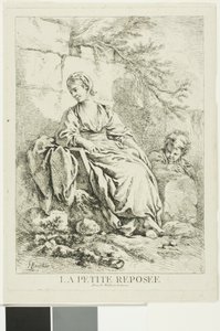 Junge Frau ruht von François Boucher