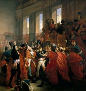 General Bonaparte umgeben von Mitgliedern des Rates der Fünfhundert in Saint-Cloud, 10. November von Francois Bouchot