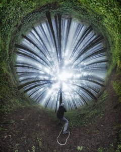 Spiralförmiger Waldweg