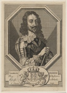 Karl I. in einem achteckigen Rahmen von Francois Chauveau