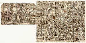 Mythologische Szene: Triumph des Alexander (recto)