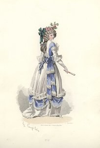 Frau im Kleid mit Bandrüschen, Ära von Marie Antoinette von Francois Claudius Compte Calix