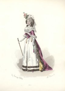 Frau in pelzbesetztem Outfit, Ära von Marie Antoinette von Francois Claudius Compte Calix