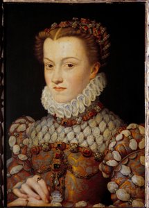 Porträt von Elisabeth von Österreich (1554-1592), Königin von Frankreich, Ehefrau von Karl IX.